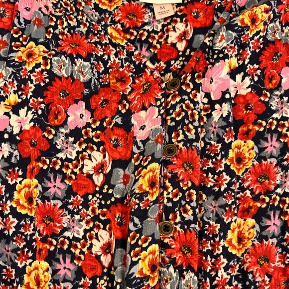 Versatile Knox Rose Floral Button Front High Low Dress with Tie Tassle Detail - Picture 7 of 7